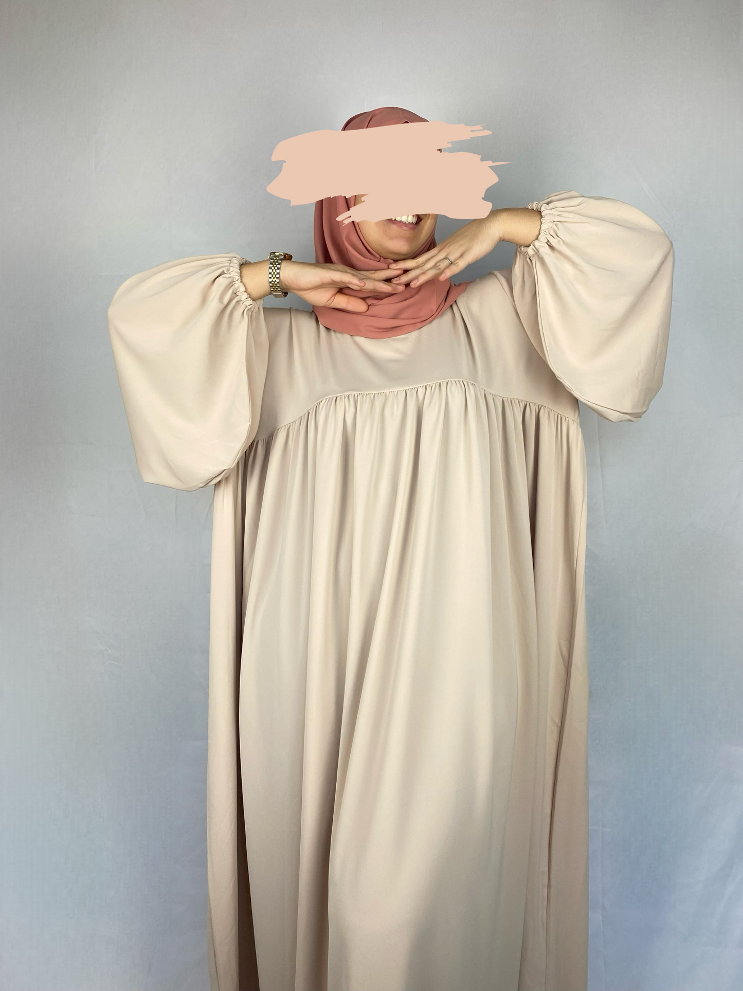 ABAYA SAFIYA BEIGE CLAIR Ayattboutique