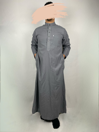 QAMIS MALEEK GRIS Ayattboutique