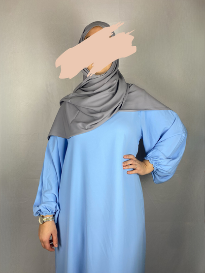 ABAYA HAFSA BLEU CLAIR