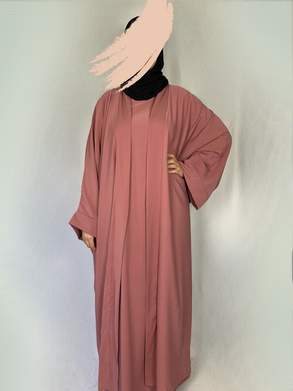 ABAYA 2 PIECES HIND ROSE