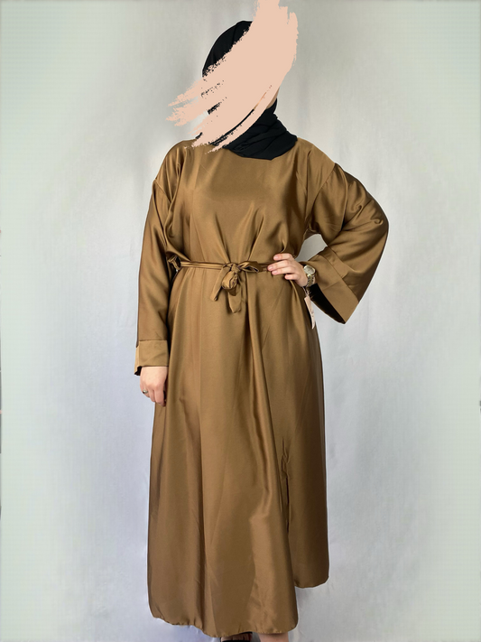 ABAYA SARAH MARRON GLACE