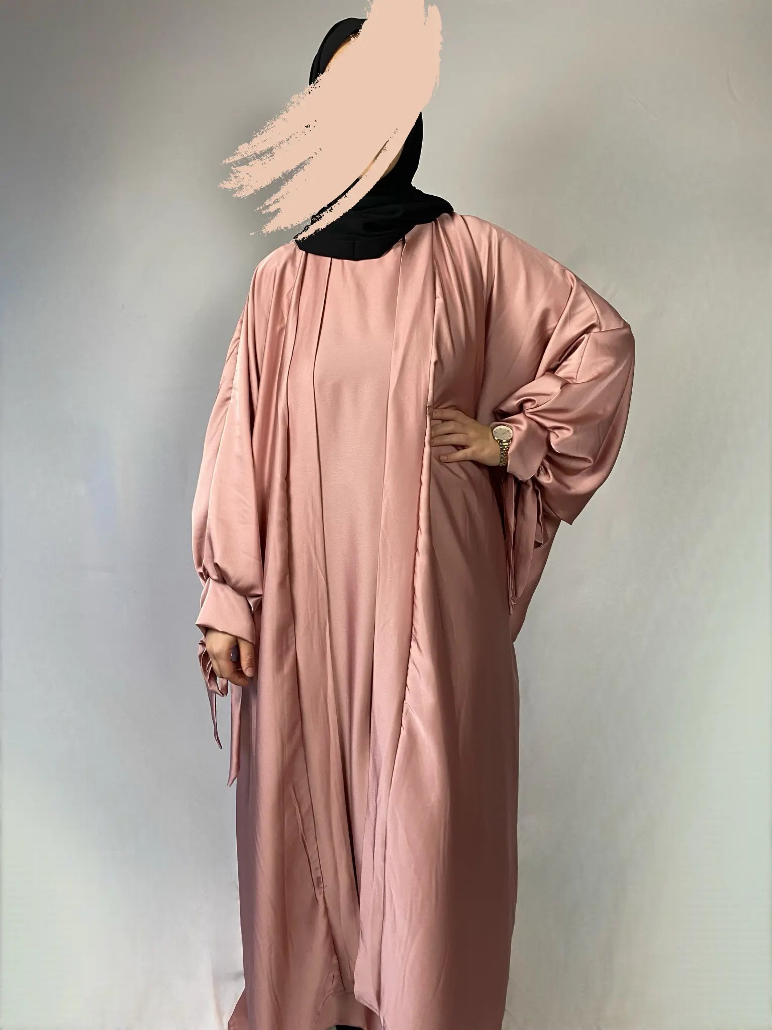 Abaya Marron Glacé - Abaya Kimono Élégant - Ayattboutique