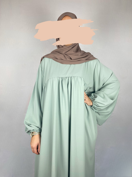 ABAYA SAFIYA VERT D'EAU