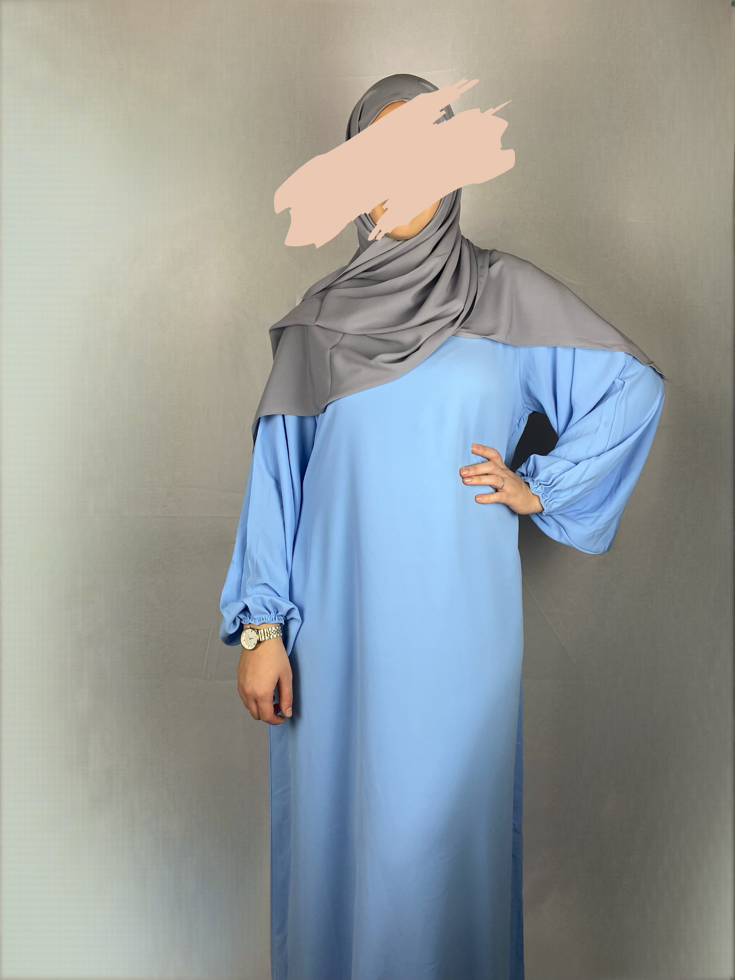 ABAYA HAFSA BLEU CLAIR Ayattboutique