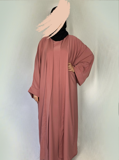 ABAYA 2 PIECES HIND ROSE