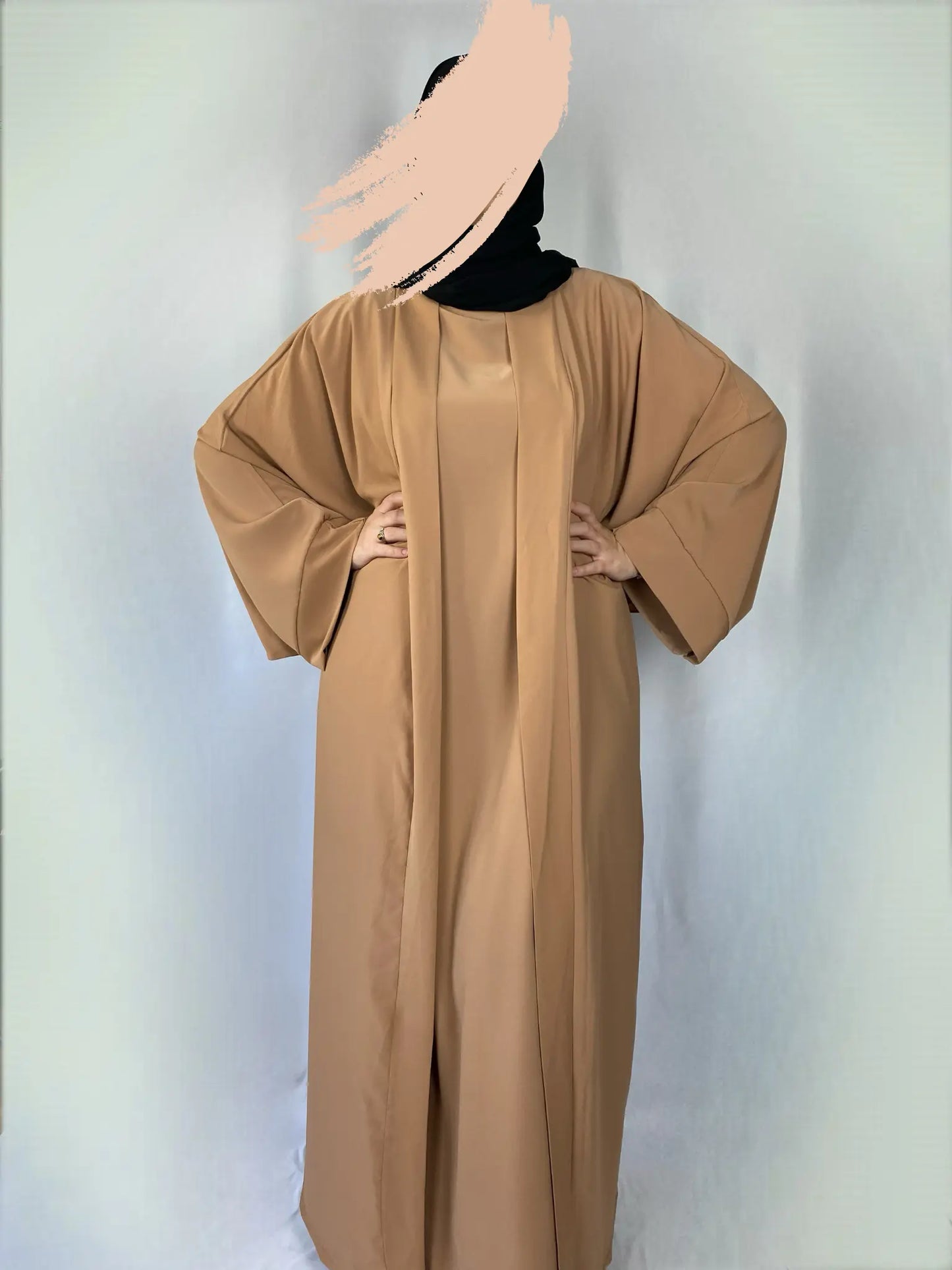 Abaya Hind 2 Pièces - Abaya Caramel - Ayattboutique