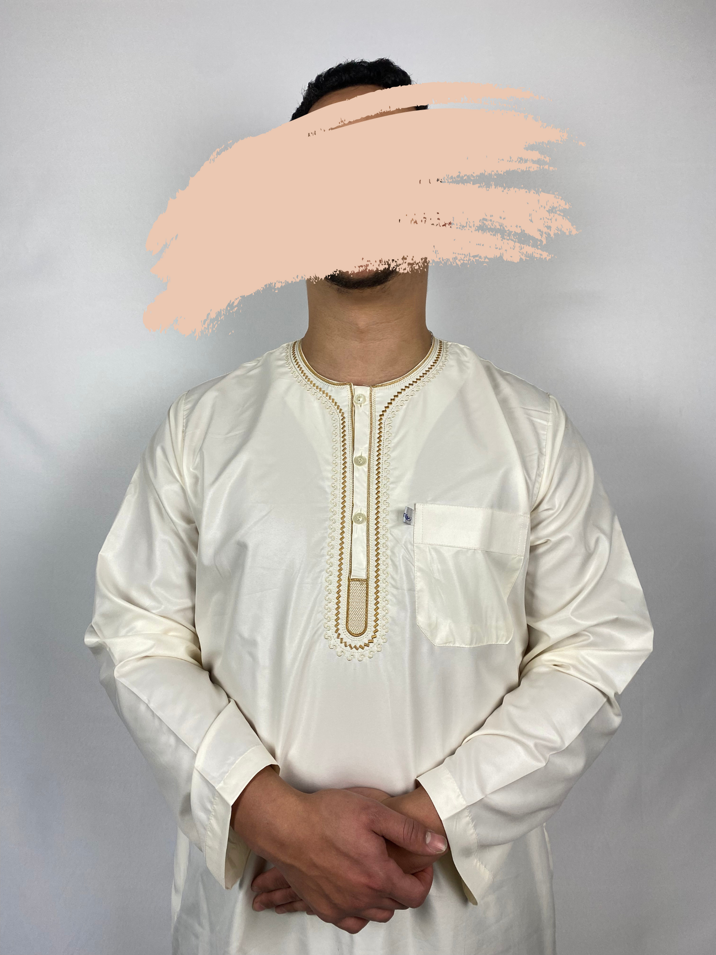 QAMIS JAMIL BLANC CASSÉ Ayattboutique