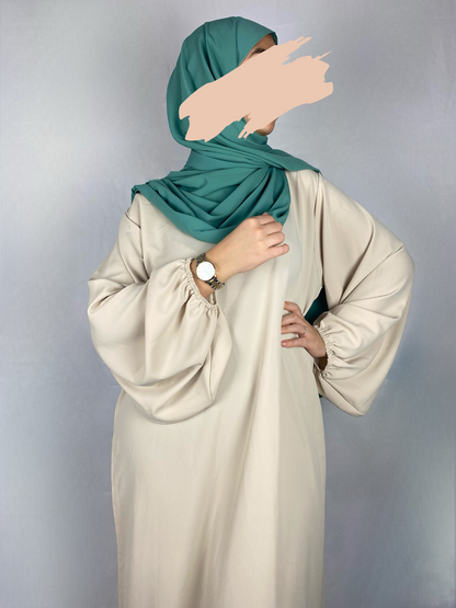 ABAYA HAFSA BEIGE CLAIR