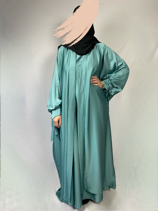 ABAYA 2 PIÈCES SAFIA TURQUOISE