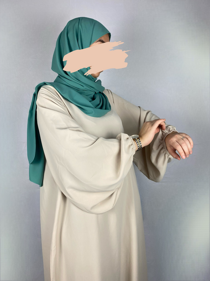 ABAYA HAFSA BEIGE CLAIR Ayattboutique