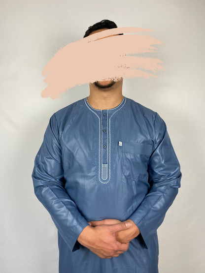 QAMIS JAMIL BLEU Ayattboutique