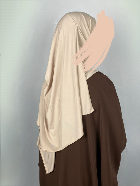 Hijab Jersey Premium beige sablé