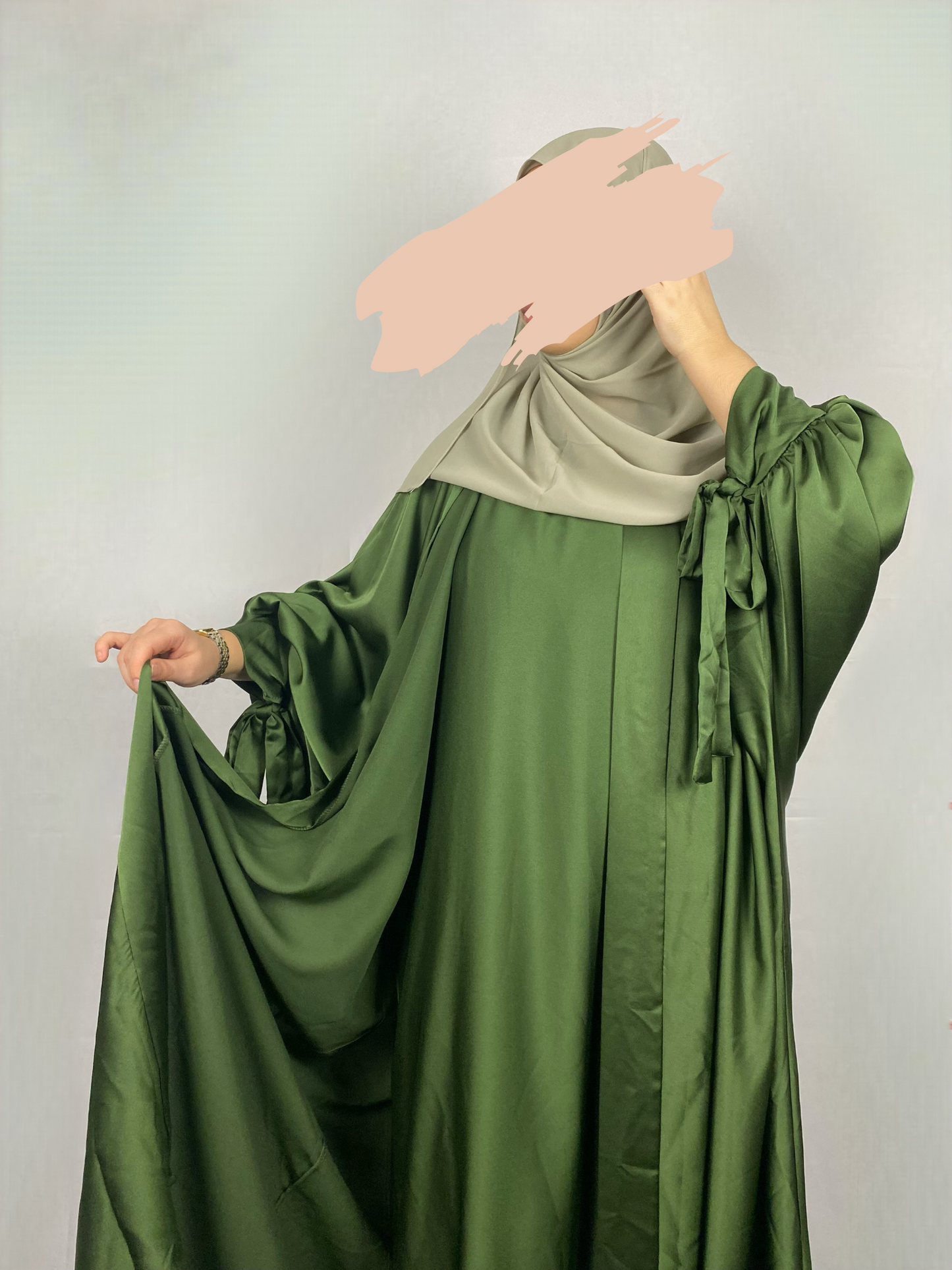 Abaya Élégante Pour Femmes - Abaya Safia Vert - Ayattboutique