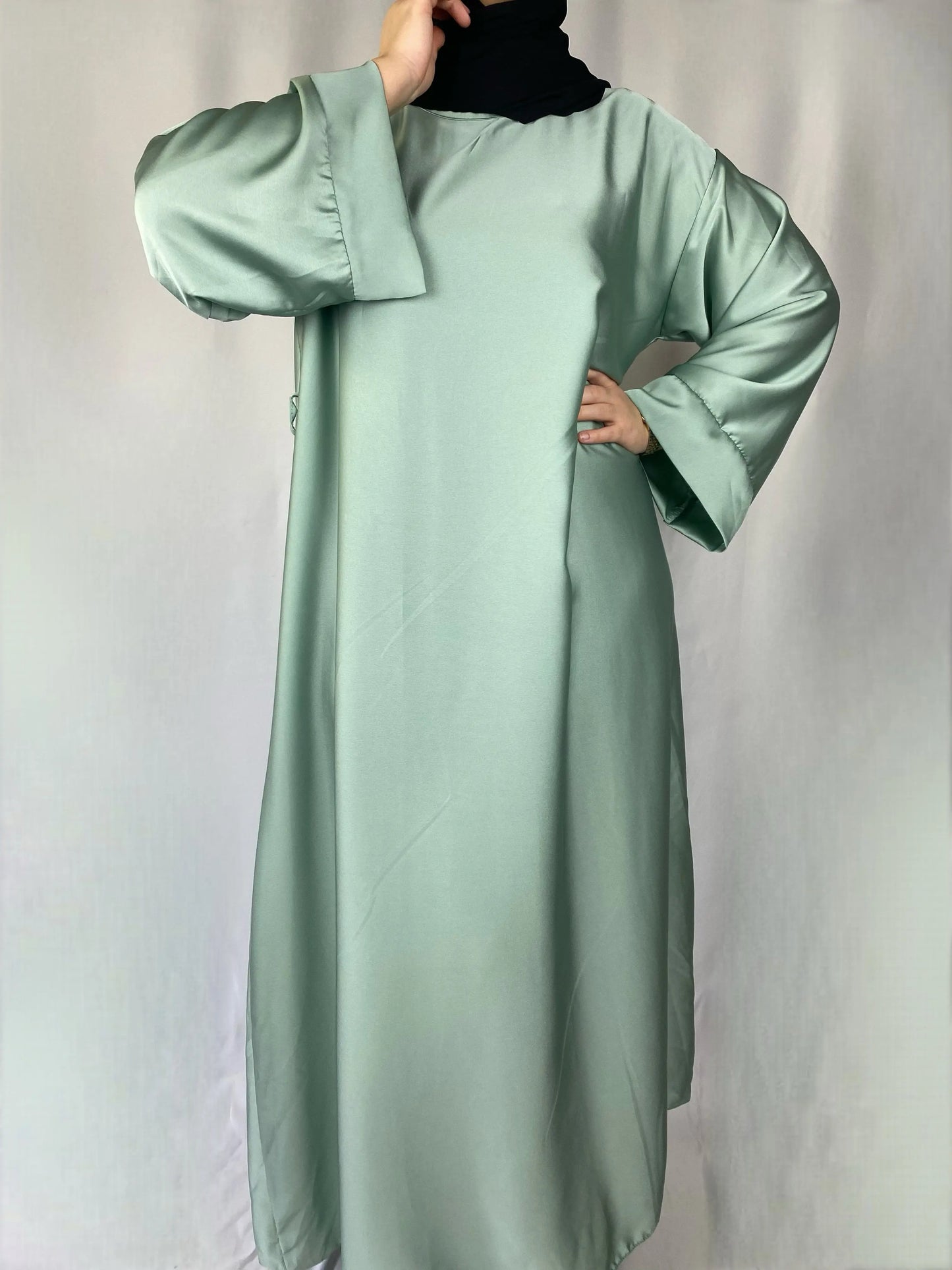 ABAYA SARAH VERT D'EAU Ayattboutique