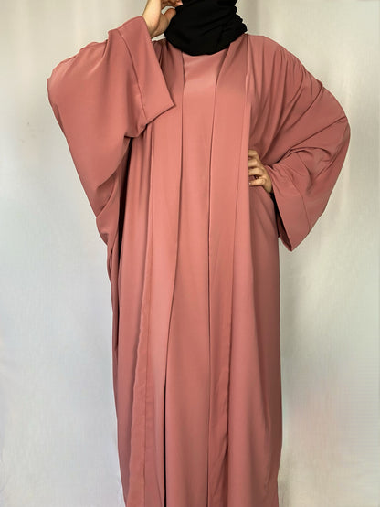 ABAYA 2 PIECES HIND ROSE