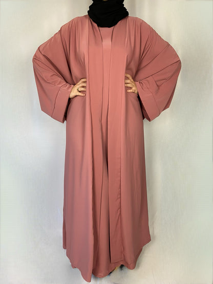 ABAYA 2 PIECES HIND ROSE