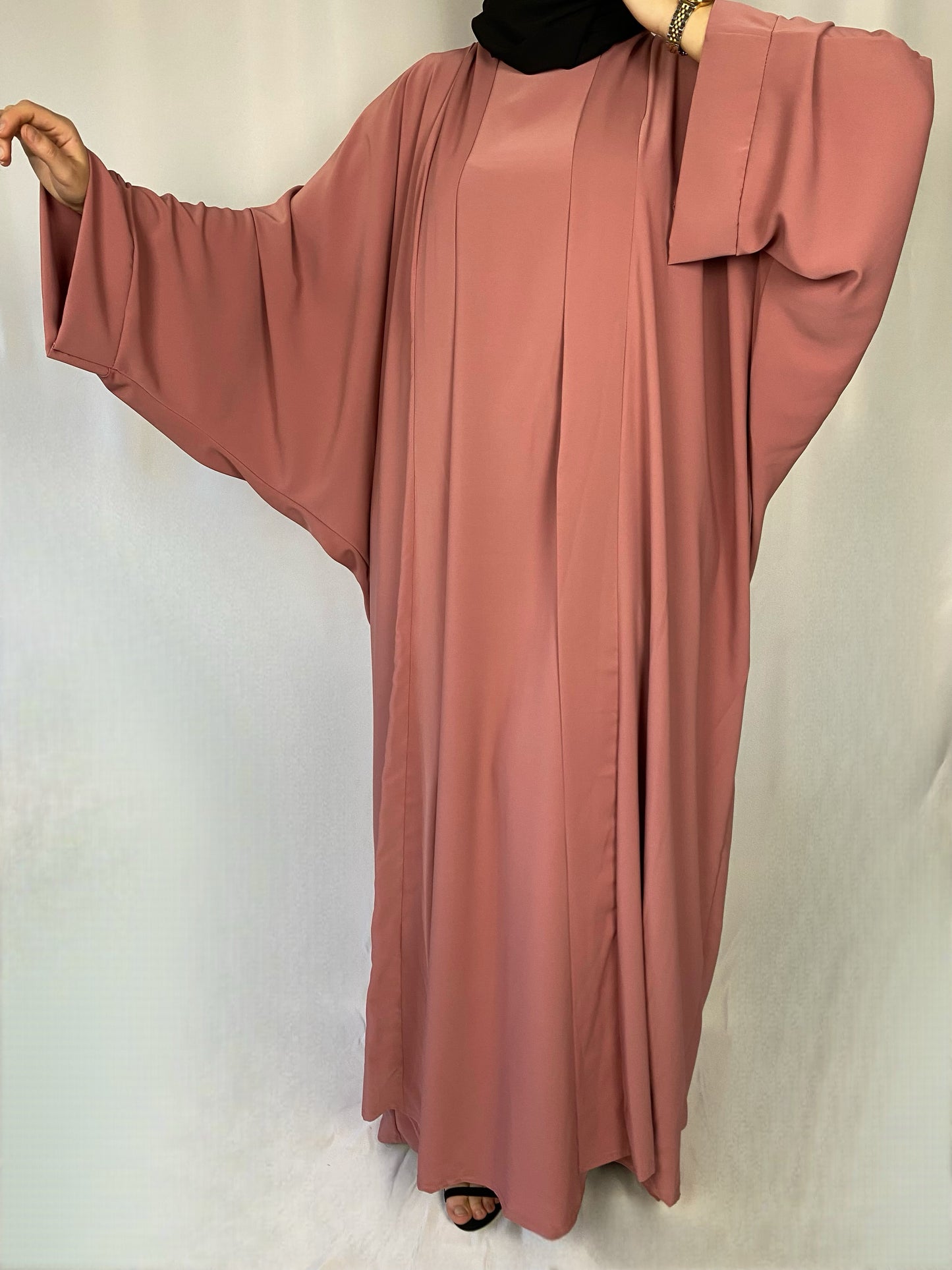 ABAYA 2 PIECES HIND ROSE