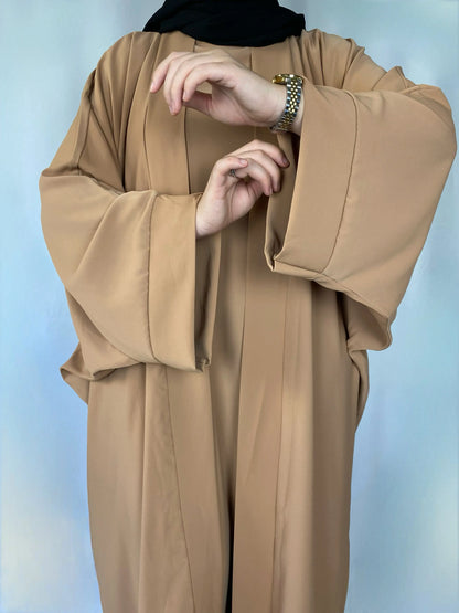 Abaya Hind 2 Pièces - Abaya Caramel - Ayattboutique