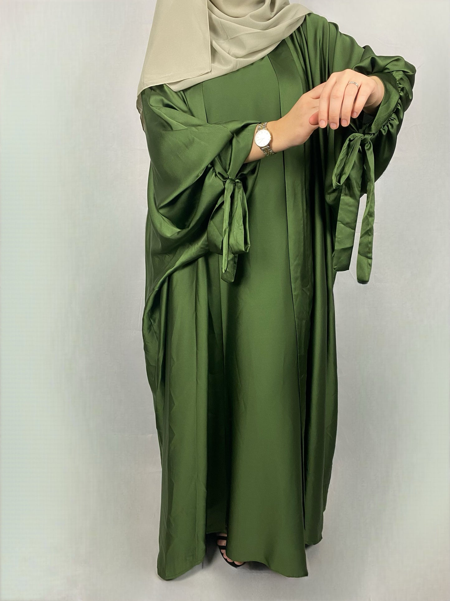 Abaya Élégante Pour Femmes - Abaya Safia Vert - Ayattboutique