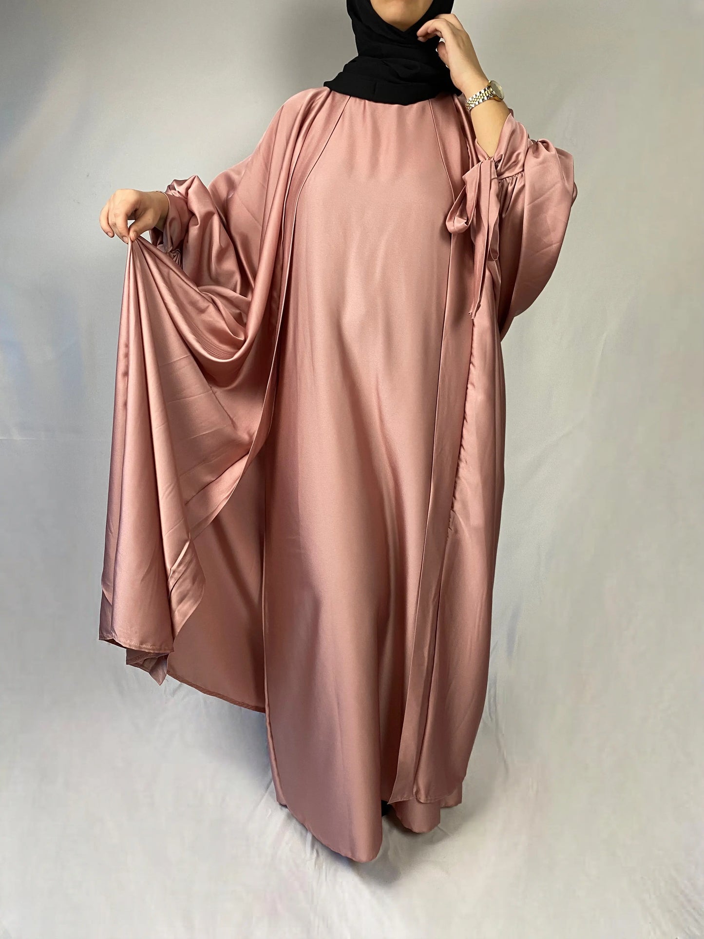 Abaya Marron Glacé - Abaya Kimono Élégant - Ayattboutique