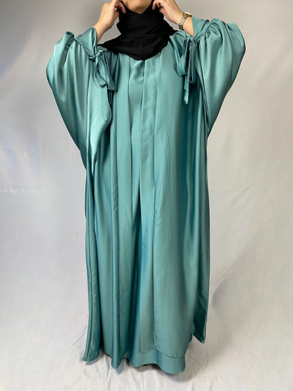 Abaya Safia Verte - Abaya Kimono Satin - Ayattboutique