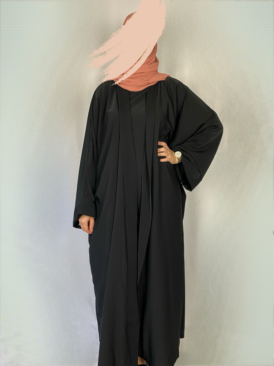 ABAYA 2 PIECES HIND NOIR