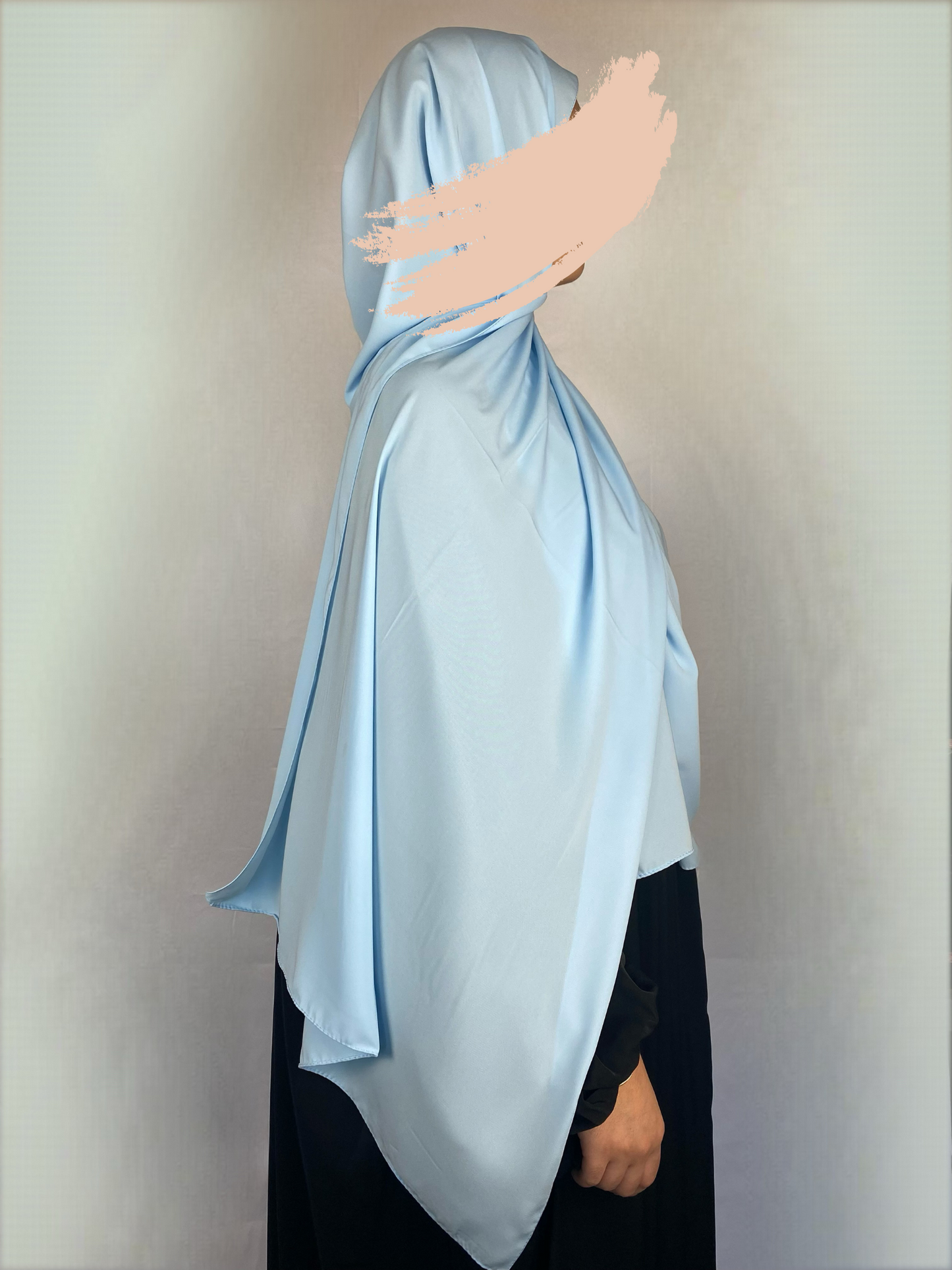 Hijab soie de Médine bleu ciel - Ayattboutique