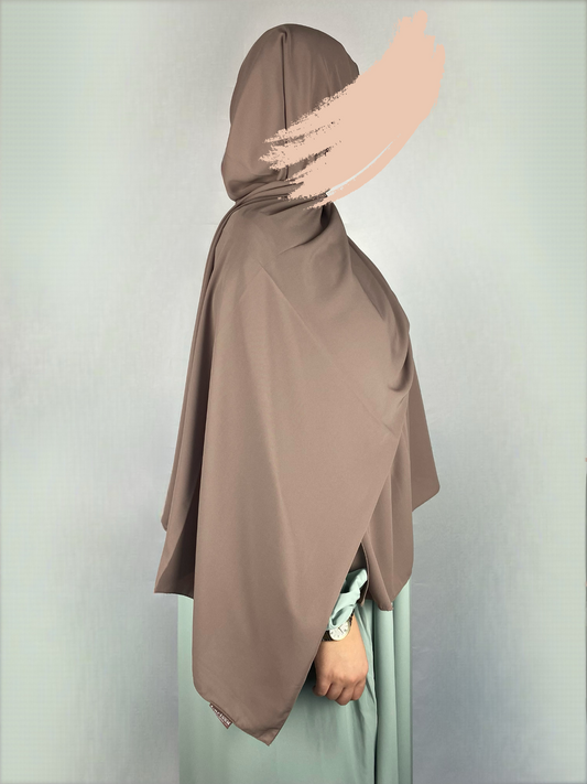 Hijab soie de Médine grège - Ayattboutique