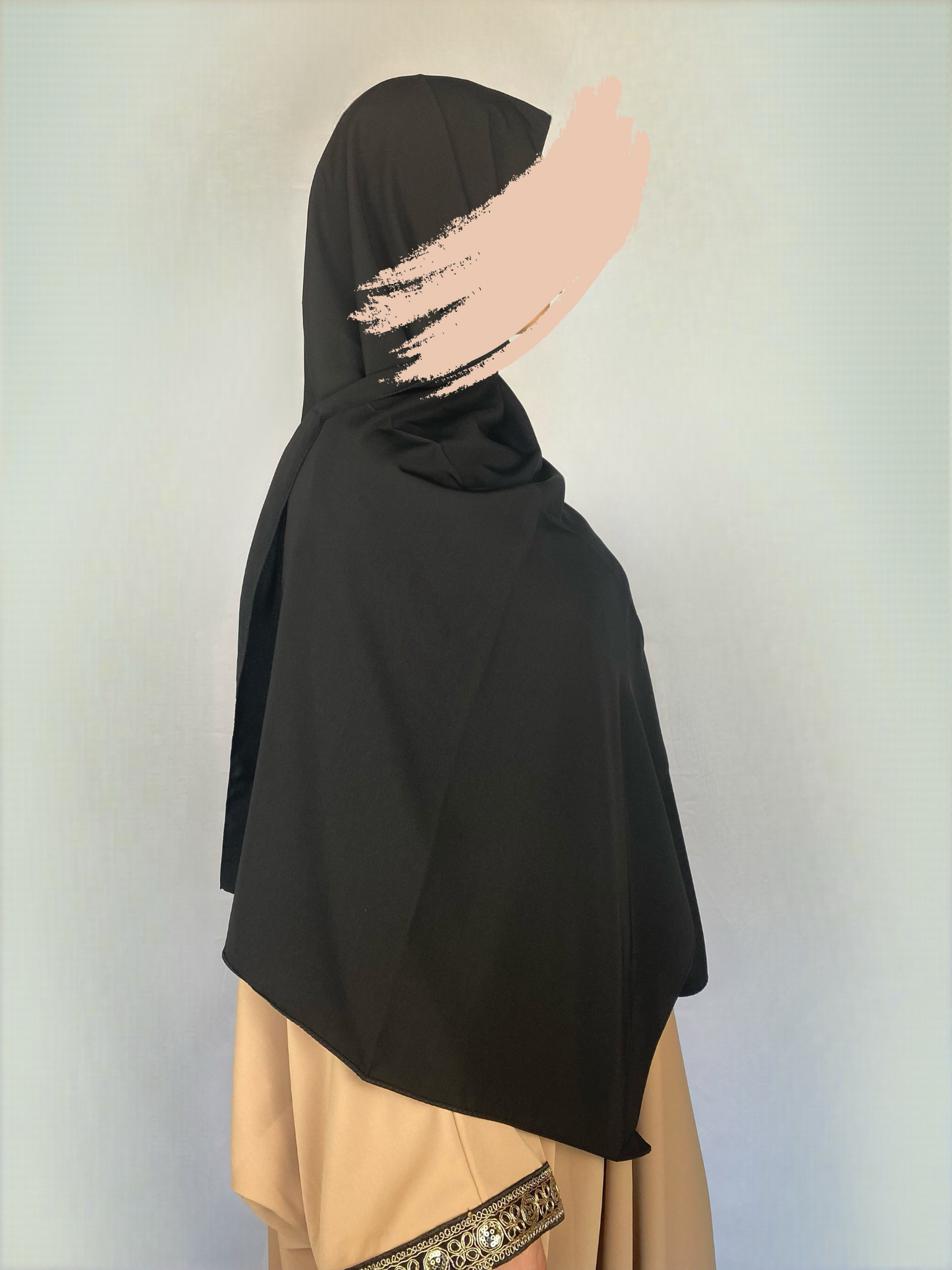 Hijab soie de Médine noir - Ayattboutique