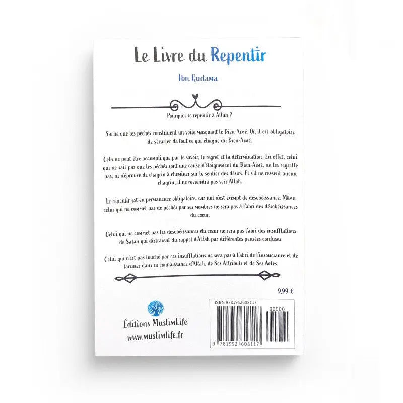 LE LIVRE DU REPENTIR - IBN QUDAMA Ayattboutique