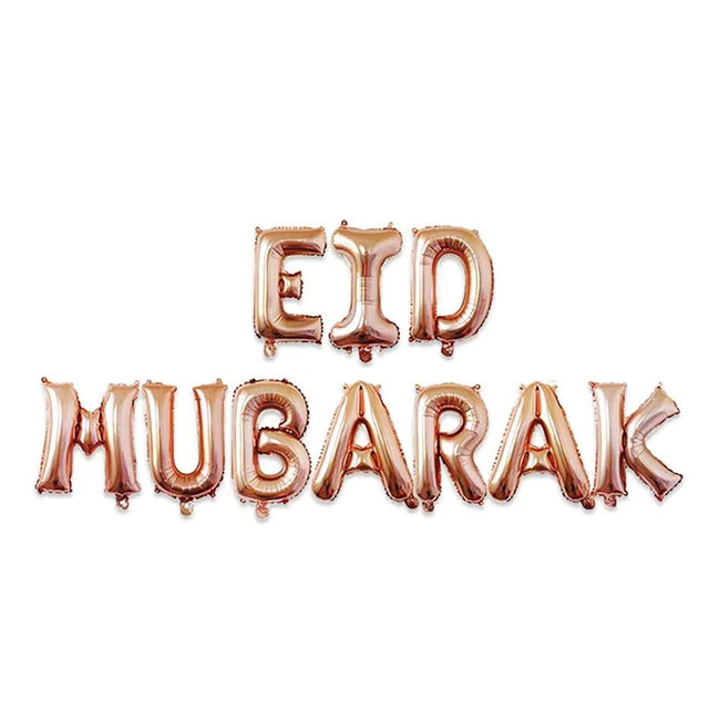 BALLONS LETTRE EID MUBARAK - DIFFÉRENTS COLORIS Ayattboutique